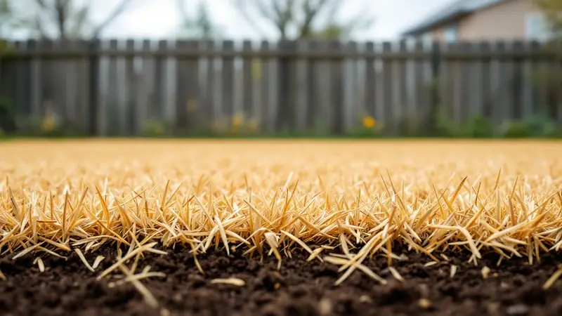 A light straw layer, about one bale per 1,000 square feet.