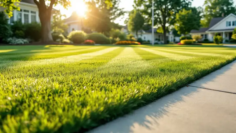 Clean edging along the walk is what neighbors notice first.
