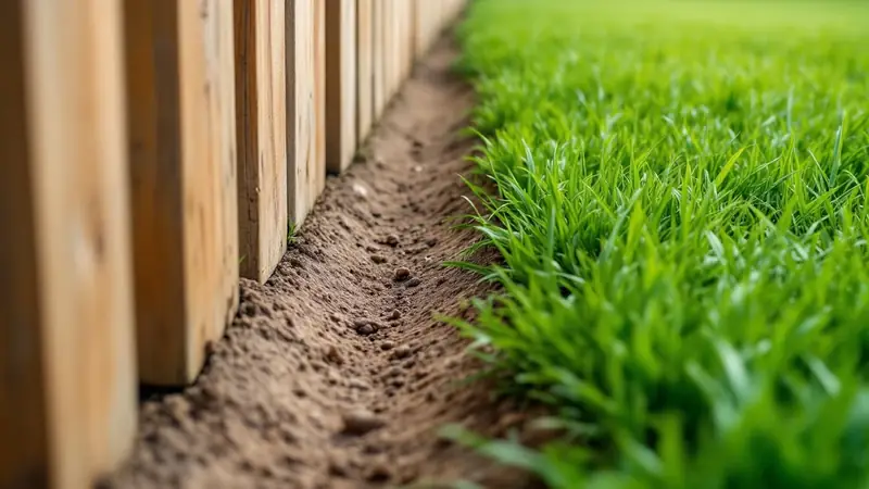 A worn path along a fence line, where compaction usually starts.