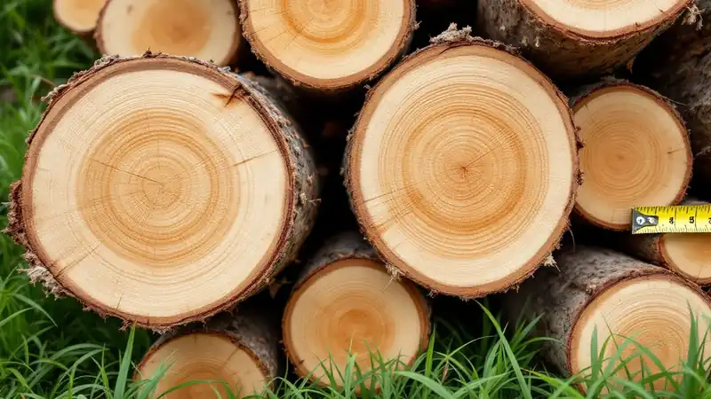 Fresh oak rounds: the heaviest part of the job to haul away.